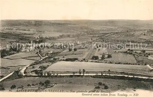 Saint Pere sous Vezelay Vue generale prise de Vezelay Saint Pere sous Vezelay