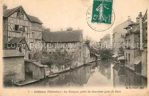 Lisieux La Touques prise du 2eme pont de Caen Lisieux