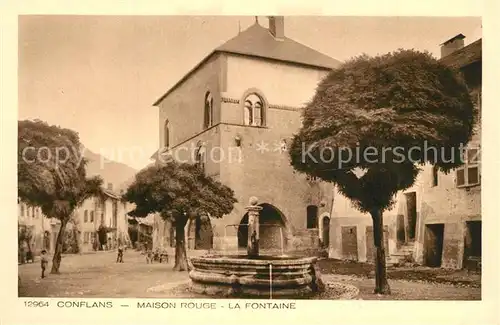 Conflans_Savoie Maison Rouge Fontaine Conflans_Savoie