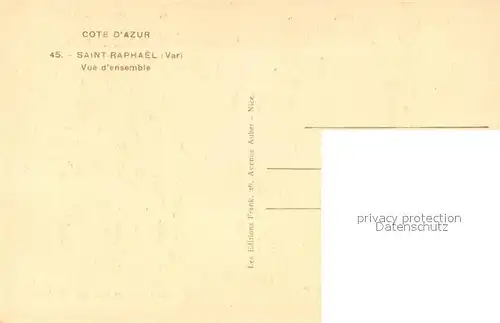 Saint Raphael_Var Vue d ensemble Cote d Azur Saint Raphael Var