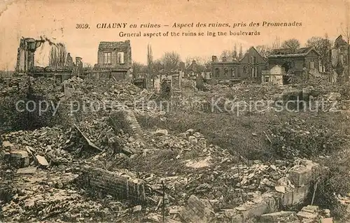 Chauny_Aisne Aspect des ruines pris de Promenades Chauny Aisne