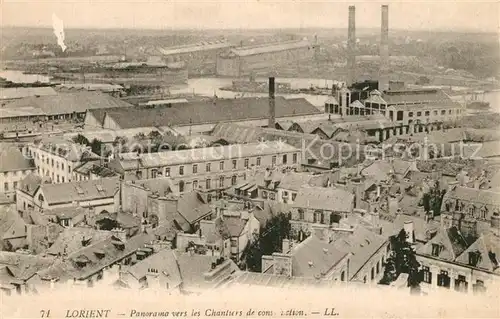 Lorient_Morbihan_Bretagne Panorama vers les Chantiers de construction Lorient_Morbihan_Bretagne
