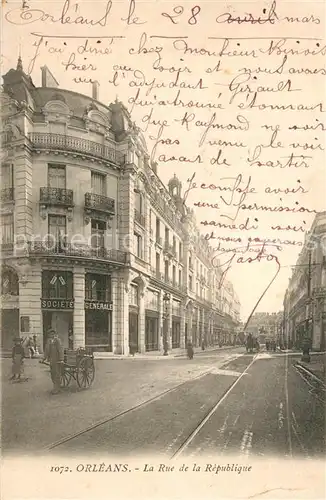 Orleans_Loiret La Rue de la Republique Orleans_Loiret
