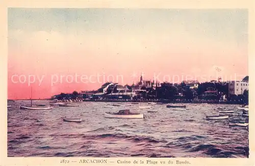 Arcachon_Gironde Casino de la plage vu du bassin Arcachon Gironde