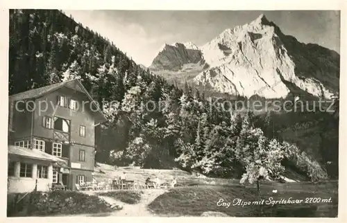 Eng_Hinterriss_Tirol Alpe mit Spritzkarspitze Karwendelgebirge Eng_Hinterriss_Tirol