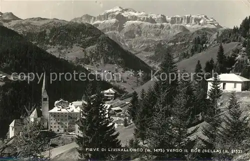 Pieve_di_Livinallongo Panorama verso il Boe Sella Bergdorf Dolomiten Pieve_di_Livinallongo