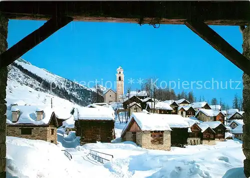 AK / Ansichtskarte Bosco_Gurin Walserdorf im Tessin im Winter Bosco Gurin
