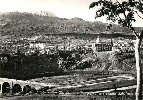 AK / Ansichtskarte Randazzo Panorama con veduta dell  Etna Vulkan aetna Randazzo