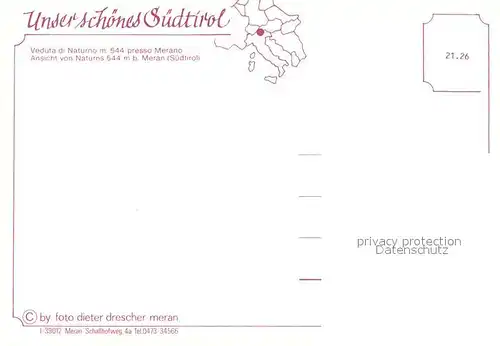 AK / Ansichtskarte Naturns Panorama Blumen Naturns