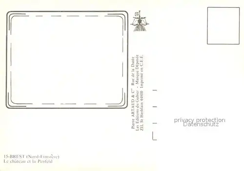 AK / Ansichtskarte Brest_Finistere Chateau et la Penfeld Harbour Boats Brest_Finistere