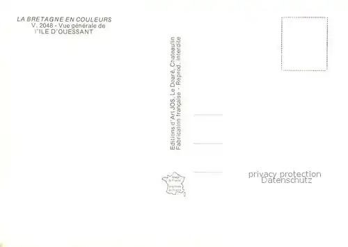 AK / Ansichtskarte Ile_d_Ouessant Vue aerienne Ile_d_Ouessant