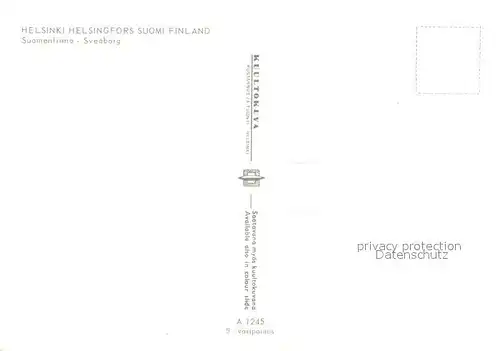 AK / Ansichtskarte Sveaborg View to Pikku Mustasaari 