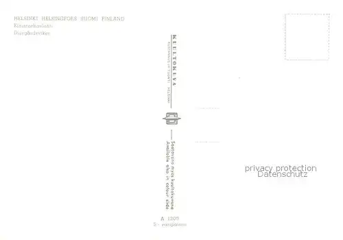 AK / Ansichtskarte Helsinki Elaeintarhanlahti Djurgardsviken Helsinki