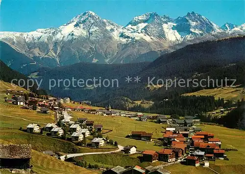 AK / Ansichtskarte Sedrun und Camischolas mit Piz Muraun Piz Cazirauns und Piz Caschleglia Sedrun