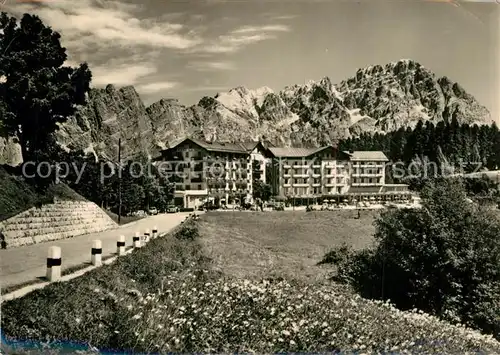 AK / Ansichtskarte Pocol_Cortina_d_Ampezzo Berghotel mit Pomagagnon und Cristallo Dolomiten 