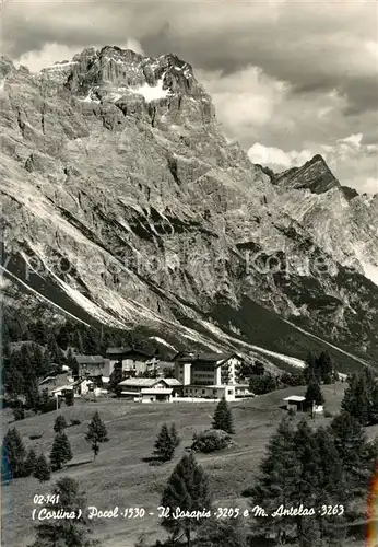 AK / Ansichtskarte Pocol_Cortina_d_Ampezzo Bergdorf mit Sorapis und Monte Antelao Dolomiten 