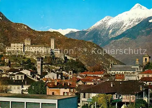 AK / Ansichtskarte Bellinzona Ansicht mit Burg und Kirche Alpen Bellinzona
