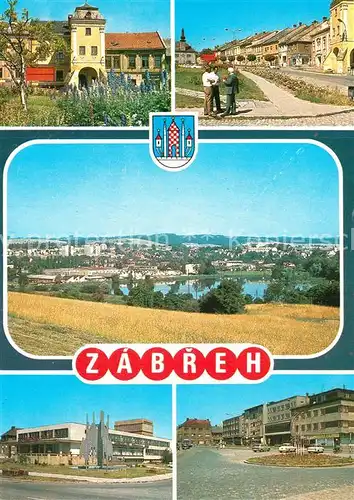 AK / Ansichtskarte Zabreh Stadtansichten Panorama See Moderne Gebaeude Zabreh