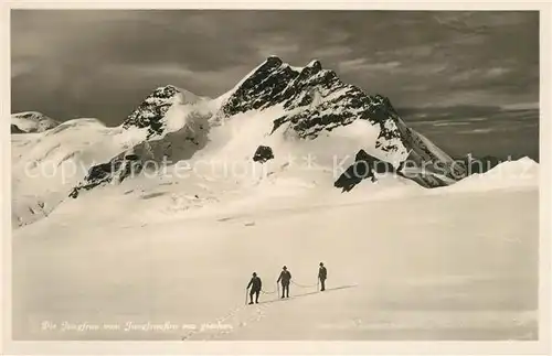 AK / Ansichtskarte Wengen_BE Jungfrau vom Jungfraufirn aus gesehen Berner Alpen Wengen_BE