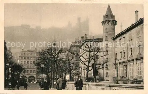AK / Ansichtskarte Lyon_France Pont Tilsitt et Tour de la Bibliotheque Municipale Lyon France