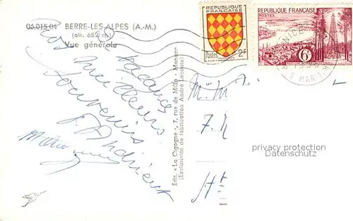 AK / Ansichtskarte Berre les Alpes Vue generale Berre les Alpes