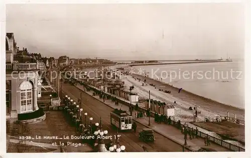 AK / Ansichtskarte Le_Havre Boulevard Albert Ier et la plage Le_Havre