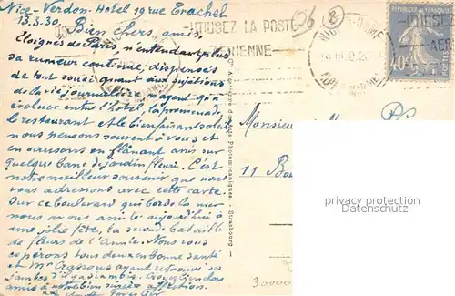 AK / Ansichtskarte Nice_Alpes_Maritimes Baie des Anges a travers les pins Cote d Azur Nice_Alpes_Maritimes