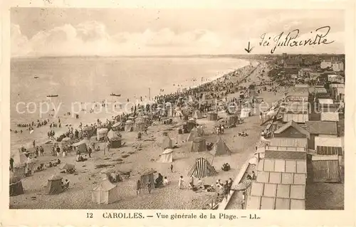 AK / Ansichtskarte Carolles Vue generale de la plage Carolles