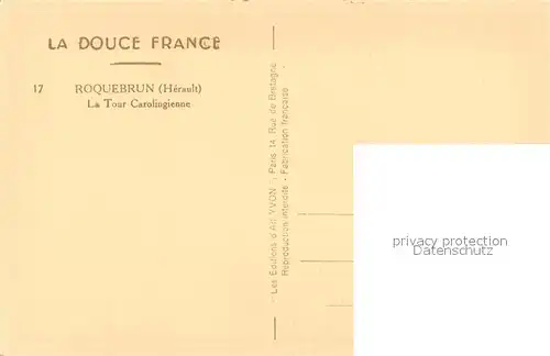 AK / Ansichtskarte Roquebrun Tour Carolingienne Roquebrun