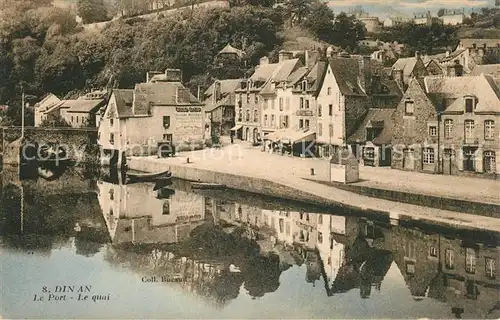 AK / Ansichtskarte Dinan Le port et le quai Dinan