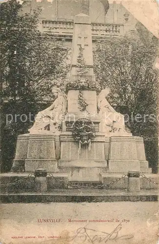 AK / Ansichtskarte Luneville Monument commemoratif de 1870 Luneville