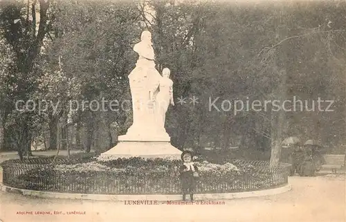 AK / Ansichtskarte Luneville Monument d Erckmann Luneville