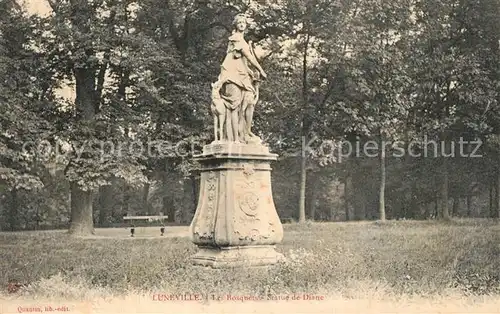 AK / Ansichtskarte Luneville Les Bosquets Statue de Diane Monument Luneville