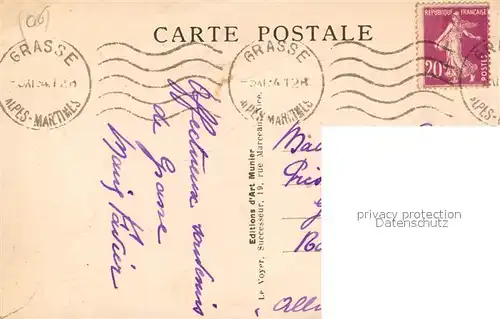 AK / Ansichtskarte Grasse_Alpes_Maritimes Vue generale Grasse_Alpes_Maritimes