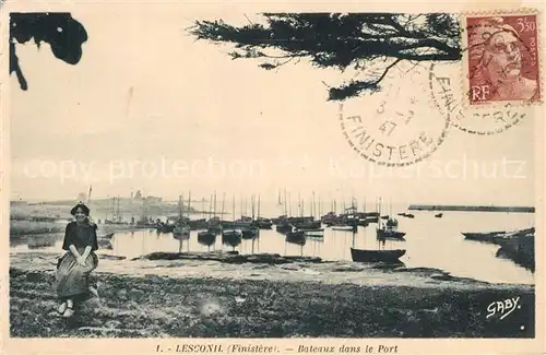 AK / Ansichtskarte Lesconil_Plobannalec Bateaux dans le port 