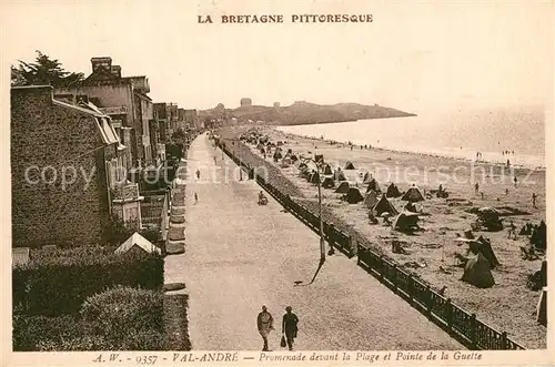 AK / Ansichtskarte Val Andre Promenade devant la Plage et Pointe de la Guette Val Andre