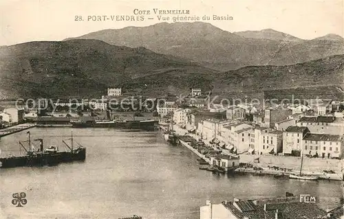 AK / Ansichtskarte Port Vendres Vue generale du Bassin Port Vendres