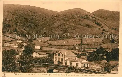AK / Ansichtskarte Ispoure Vallee de la Nive pres St Jean Pied de Port Pont Sortie d Ispoure Ispoure