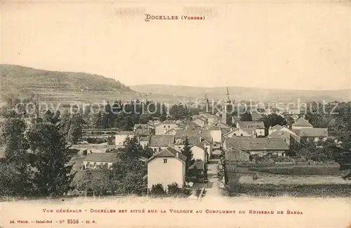 AK / Ansichtskarte Docelles Vue generale sur la Vologne au Confluent du Ruisseau de Barba Docelles