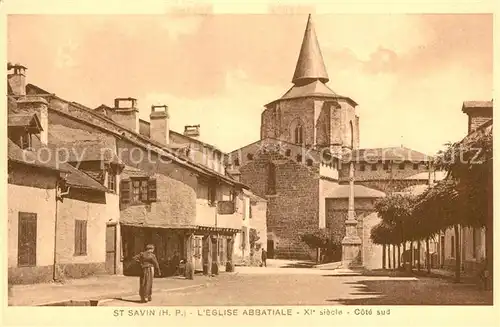 AK / Ansichtskarte Saint Savin_Hautes Pyrenees Eglise Abbatiale Cote sud Saint Savin