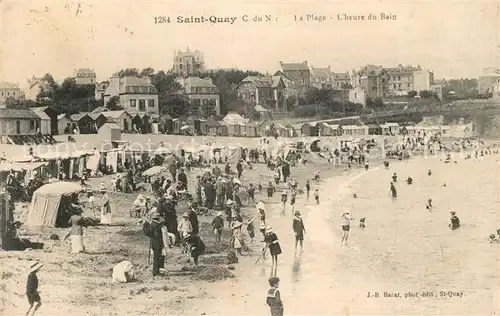 AK / Ansichtskarte Saint Quay Perros La Plage lheure du Bain Saint Quay Perros