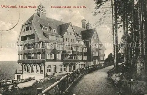 AK / Ansichtskarte Wildbad_Schwarzwald Sommerberghotel Wildbad_Schwarzwald