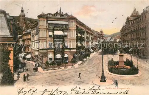 AK / Ansichtskarte Baden Baden Partie am Leopoldsplatz Baden Baden