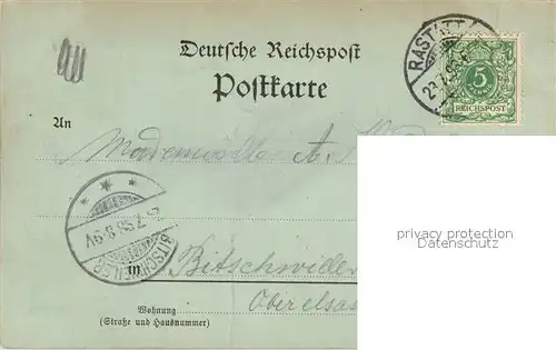 AK / Ansichtskarte Rastatt Hauptstrasse mit Kirche Rastatt