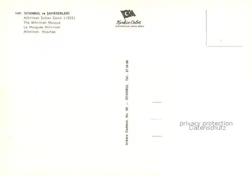 AK / Ansichtskarte Istanbul_Constantinopel Mihrimah Moschee  Istanbul_Constantinopel