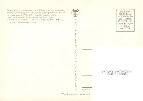 AK / Ansichtskarte Sulechow  Sulechow