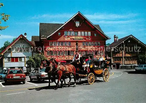 AK / Ansichtskarte Appenzell_IR Postkutsche Hotel S?ntis  Appenzell IR