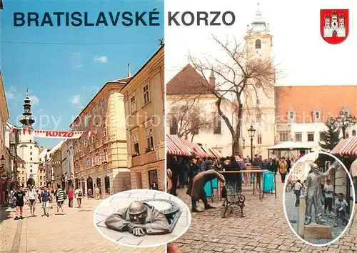 AK / Ansichtskarte Bratislava Korzo Michalska ulica Hlavne namestie Bratislava