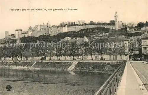 AK / Ansichtskarte Chinon_Indre_et_Loire Vue generale du chateau Chinon_Indre_et_Loire