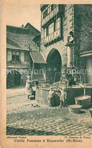 AK / Ansichtskarte Riquewihr_Haut_Rhin Vieille fontaine Riquewihr_Haut_Rhin